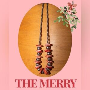 Red Spiny Oyster Shell & Navajo Pearl Necklace